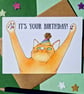 Funny orange cat birthday card, Ginger cat card, Cat mum card, Cat dad card - Image 4