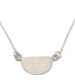 handmade sterling silver semi circle pendant - Image 1