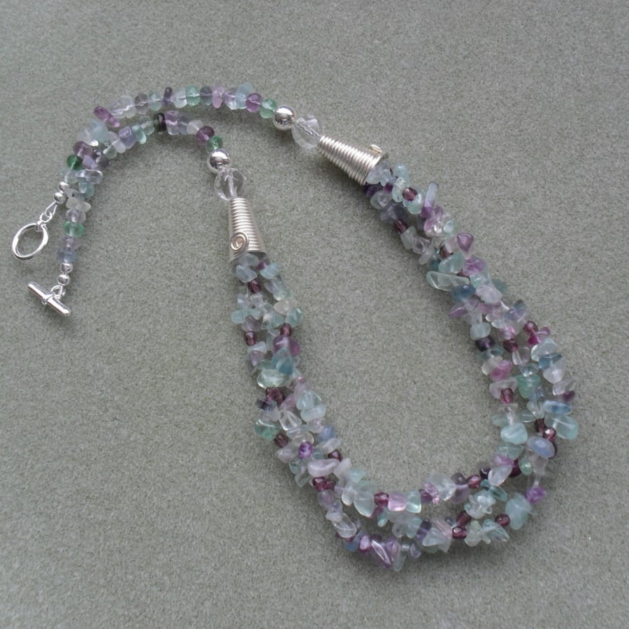 Fluorite Bib Style Necklace
