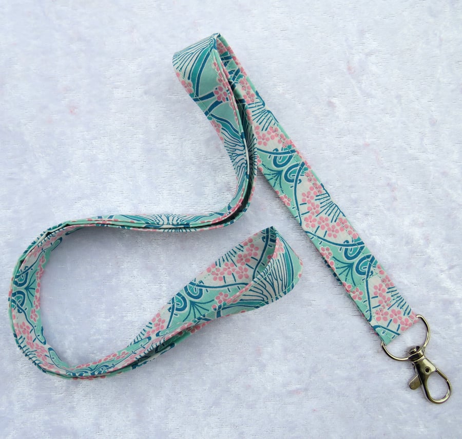 Liberty Tana Lawn lanyard, with swivel lobster clip, Ianthe
