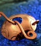Japanese star pattern copper toggle clasp - Handmade - Image 1