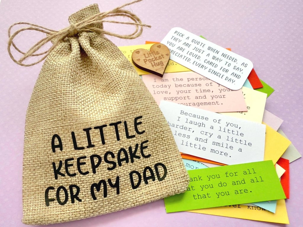 Dad Quote Keepsake Bag, 31 Quotes, Sentimental Dad Father Present Gift