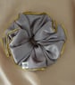 Gold Piping Edged XXL Scrunchies, Piping Trim Silky Satin Statement Scrunchies - Image 5