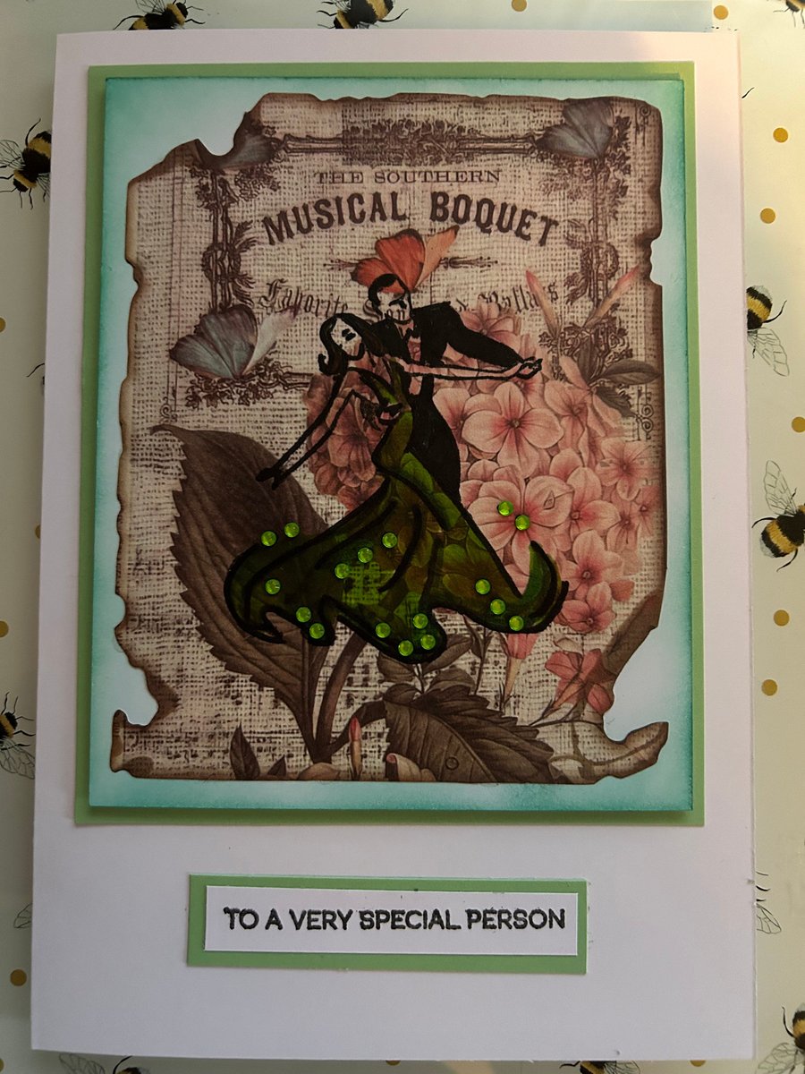 Stunning birthday card, just a note card, Mother s Day card dancing rhinestones