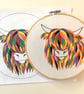 Embroidery Kit - Highland Cow Hand Embroidery Kit - Image 3