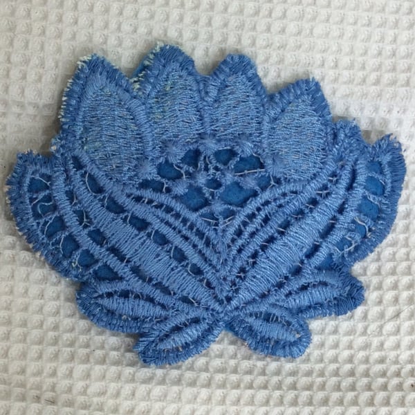 Fabric flower brooch, badge