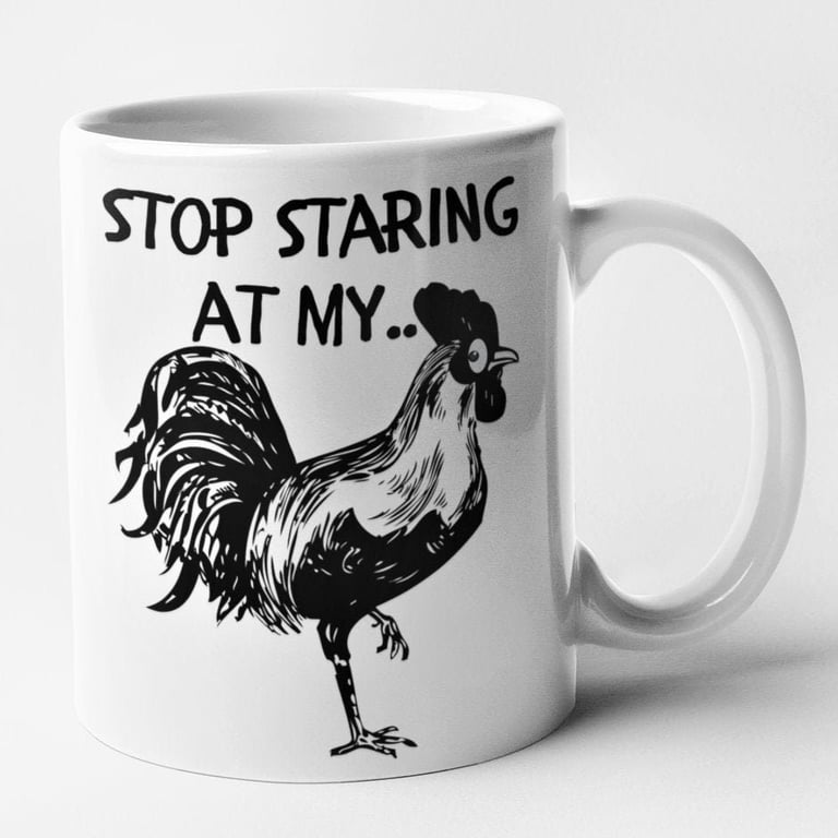 Stop Staring At My C... Emoji Mug Rude Funny Novelty Gift Joke Present