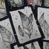 floaty feathers - original aceo illustration