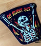 Burnt Out Skeleton Sticker - Funny Goth Spooky Decoration - Image 5