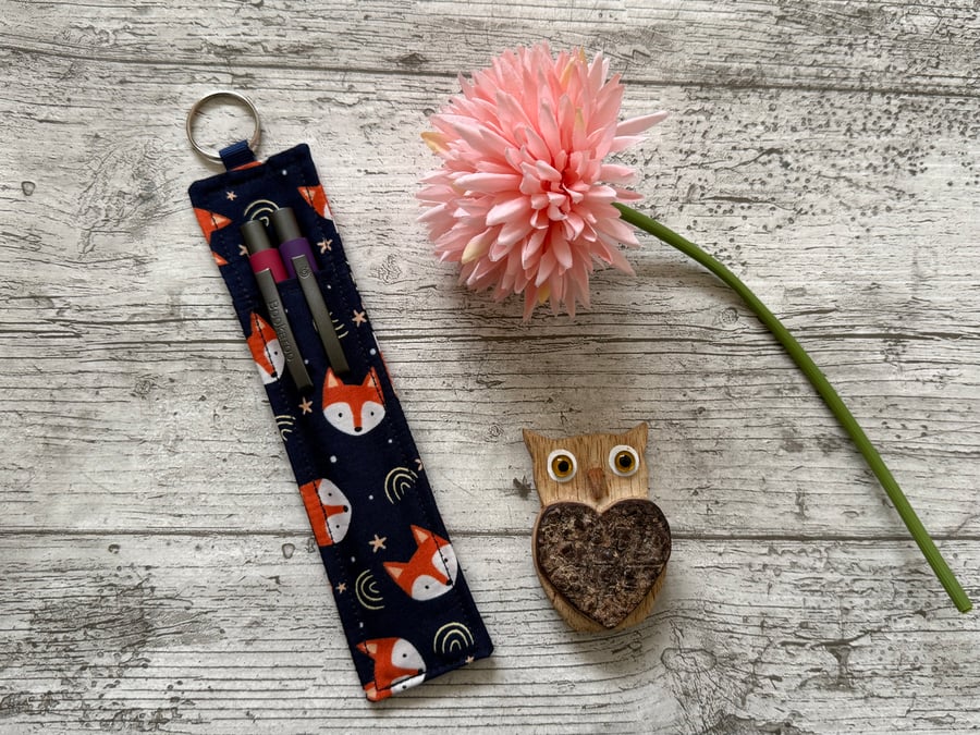 Fox Print Lanyard Pen Holder Teacher Pen Holder Nurse Pen Holder Hands Free Pen 