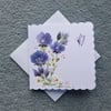 hand painted blank inside greetings card ( ref F 278 )