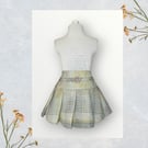 Pleated Check Skirt with Flower Buckle. 3-5yrs. G38