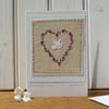 Dove with Love, hand-stitched, special little card to keep, for any occasion