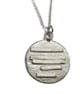 Fine Silver Handmade Patterned Disc Pendant, Unique Artisan Jewellery - Image 4