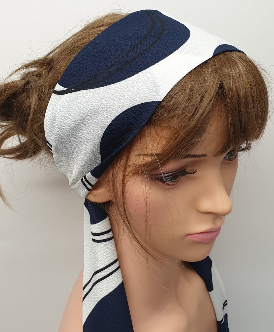 Women tie back summer head scarf