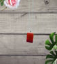 Necklace - Glass Fused Pendant - Red - Image 3