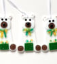 Polar bear fused glass Christmas decoration  - Image 4