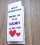 Happy Father’s Day card - You’re the best Daddy – I Love you - Image 1