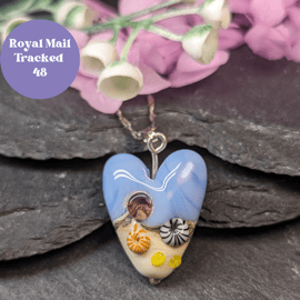 Beach style heart pendant