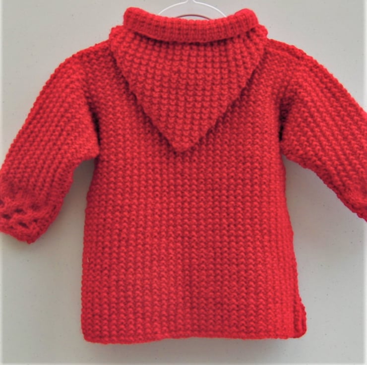 Hand Knitted Baby's Duffle Coat, Baby Shower Gi... - Folksy