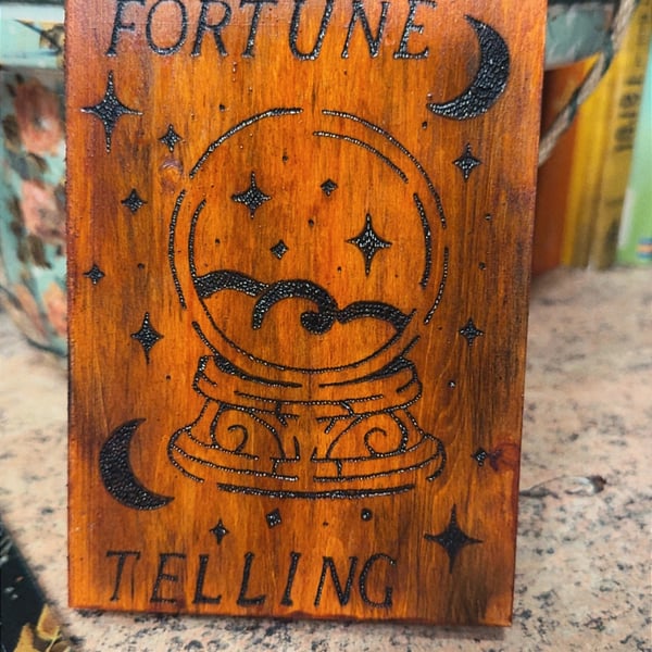Wooden tarot card storage box 