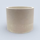 15 cm Round Beige Stone Effect Plant Pot Neutral Indoor Planter