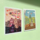 Glasgow WestEnd postcards 