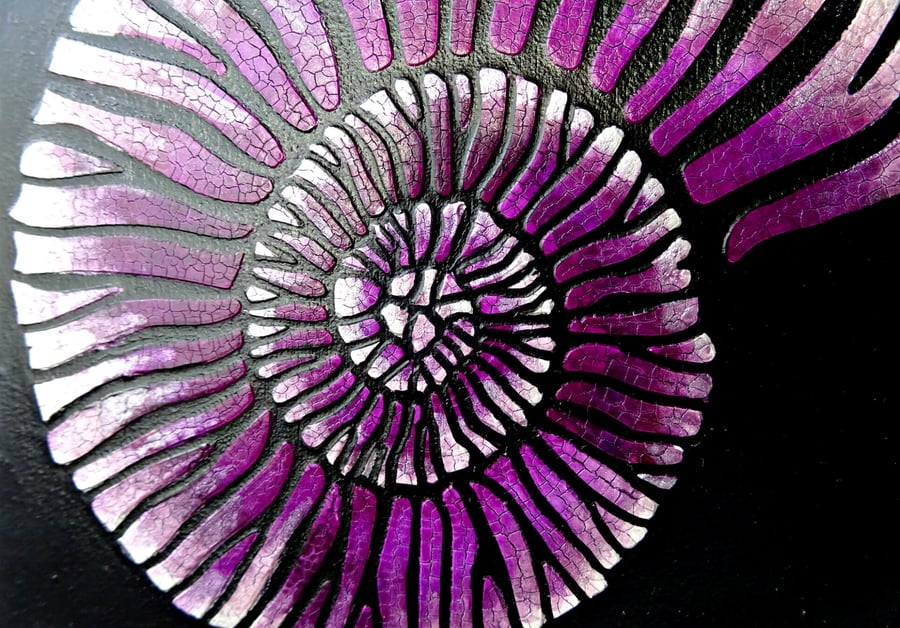 Purple Ammonite Painting