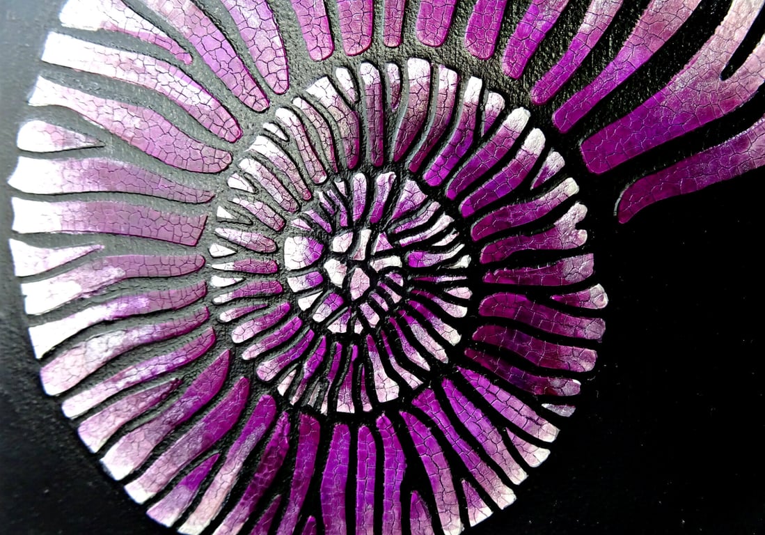 Purple Ammonite Painting