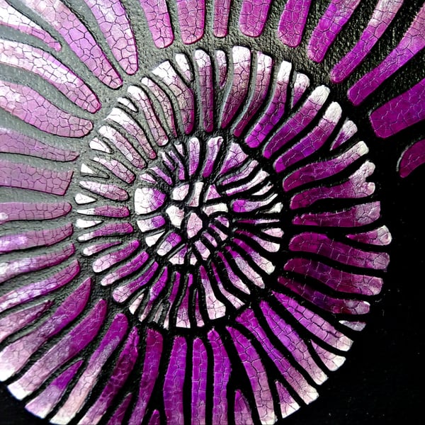 Purple Ammonite Painting