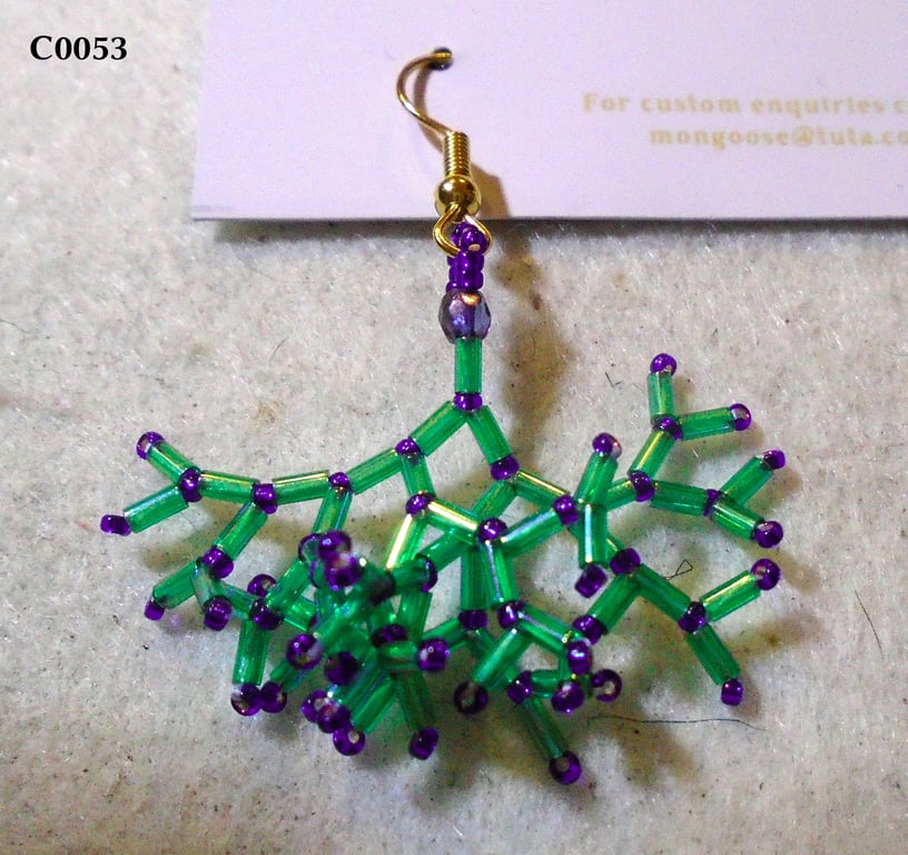 Fractal-style earrings (customisable)