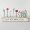 Little Wooden Houses with Clay & Button Garden 'Enjoy the little things'