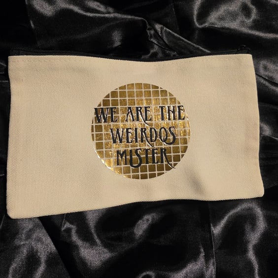 We Are the Weirdos Mister Zipper Pouch,Gothic Makeup Bag,Witchy Bag