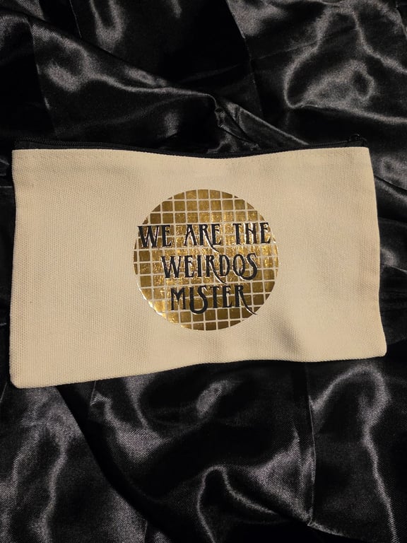 We Are the Weirdos Mister Zipper Pouch,Gothic Makeup Bag,Witchy Bag