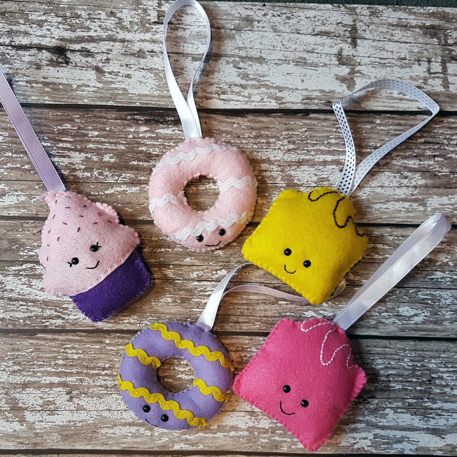 Felt food themed hanging decoration