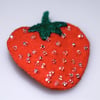 Strawberry Felt Brooch