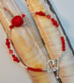 Bamboo Coral Bracelet, Carved Rose & Sterling Silver, Birthday, Anniversary Gift - Image 8