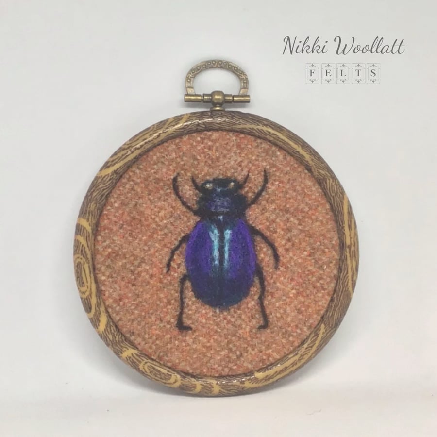 BEETLE NEEDLE FELTED PICTURE