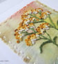 HAND EMBROIDERED GREETINGS CARD ACHILLEA - Image 2