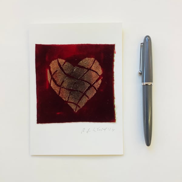 Valentines Day Red Heart  blank greeting card