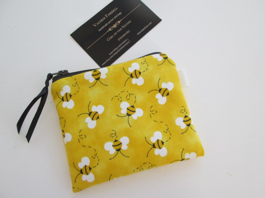 Bees  Coin Purse