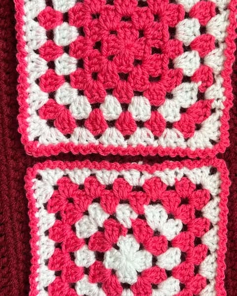 Handmade crocheted coasters 2 French fuchsia
