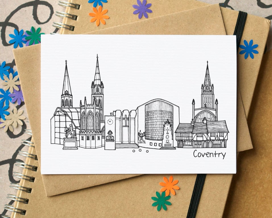 Coventry Skyline Greetings Card