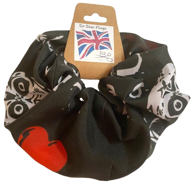 No Guts No Glory Pirate Flag Hair Scrunchie Scrunchies Accessory Band Elastic