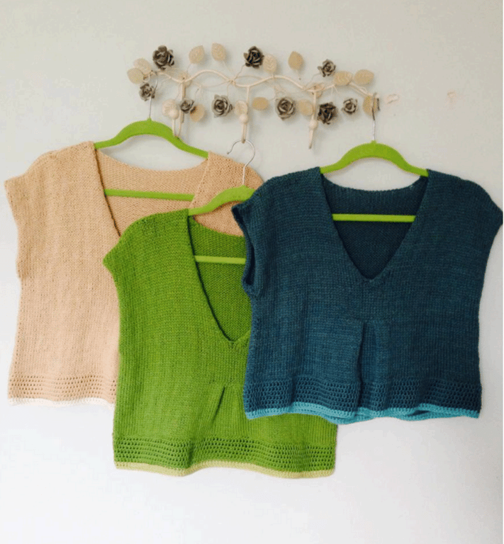 PATTERN ONLY Hand Knitted Ladies Slouchy Summer Top