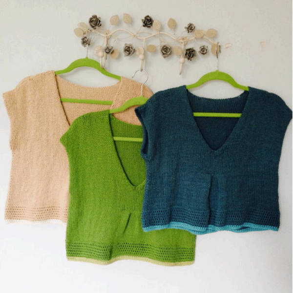 PATTERN ONLY Hand Knitted Ladies Slouchy Summer Top