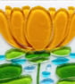 Fused glass picture of a yellow Water Lilly - Image 4