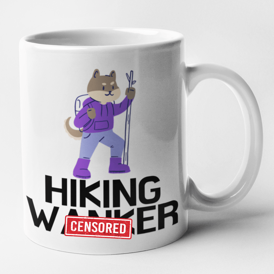 Hiking W..ker Mug Rude Funny Novelty Coffee Cup Birthday Present Gift Outdoors 