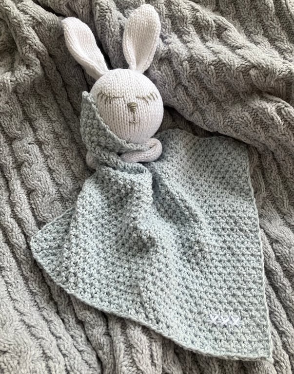 Hand-knitted Baby &Toddler ‘Snuggle Bunny’ Comforter