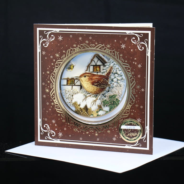 Wren Let It Snow Christmas card